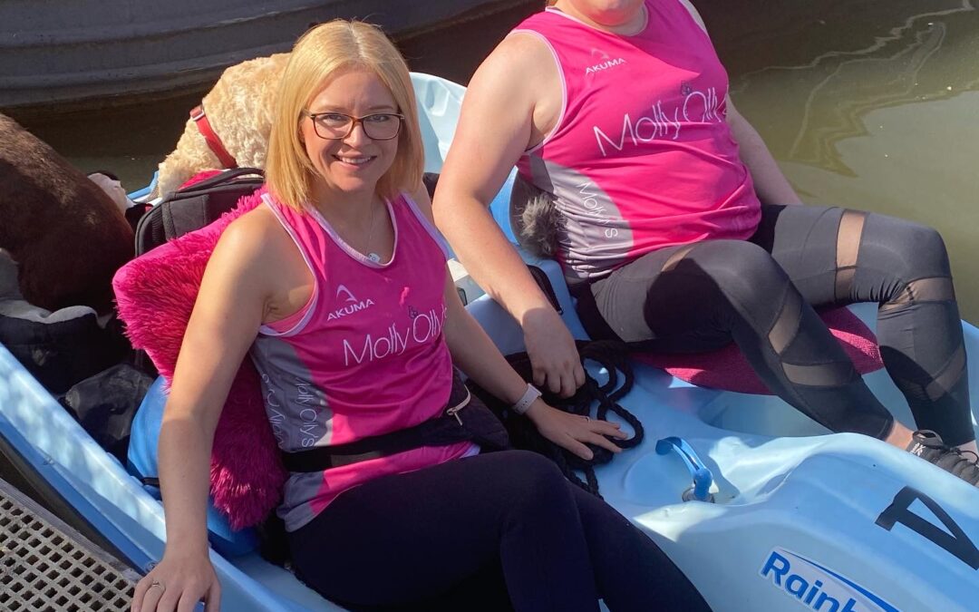 Friends climb back in the pedalo for canal fundraiser